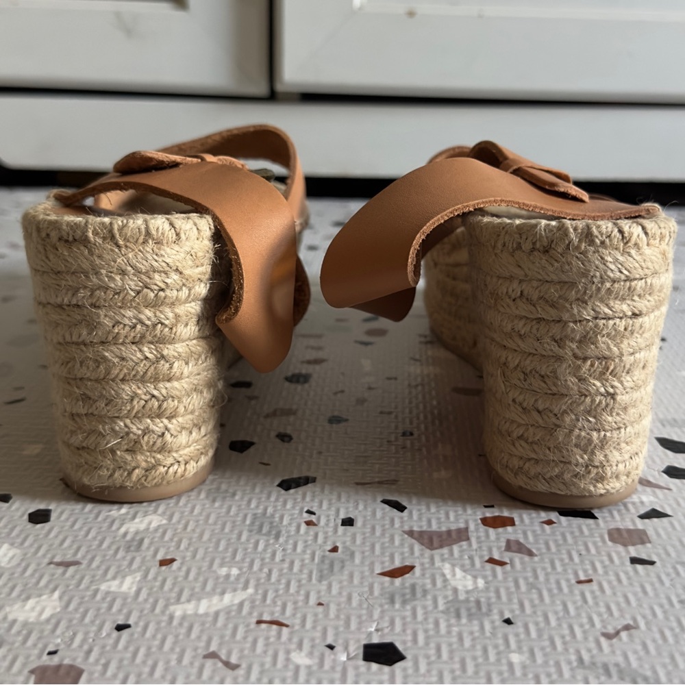 Soludos Minorca High Platform Sandal in Nude Size US 7 - Picture 9 of 10